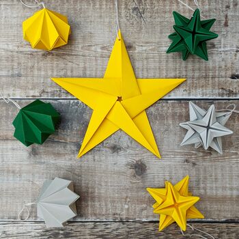 Colourful Origami Paper Star Bauble Decoration, 9 of 9