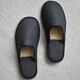 Men's Laether Slip On Slippers Grey, thumbnail 5 of 5