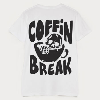 Coffin Break Men's Halloween T Shirt, 8 of 10