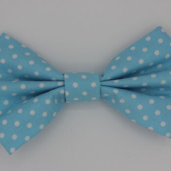 Baby Blue Polkadot Dog Bow Tie, 2 of 6