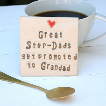 Step Dad To Grandad Ceramic Coaster, 2 of 4