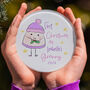 First Christmas As A Mummy Personalised Glass Drink Coaster, thumbnail 1 of 2