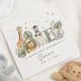 Safari 1st Birthday Card For Boy Girl, thumbnail 1 of 7