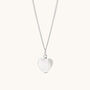 Pearl Heart Necklace Silver Or Gold Vermeil Plated, thumbnail 2 of 7