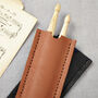 Tan Personalised Leather Drumstick Holder, thumbnail 3 of 4