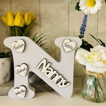 Personalised N For Nanny Grey Mother's Day Gift, 2 of 6