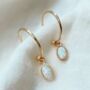 Aura Opal Gold Hoop Earrings, thumbnail 2 of 4