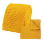 Mustard Yellow Diamond End Knitted Neck Tie In 100% Soft Polyester, thumbnail 11 of 11