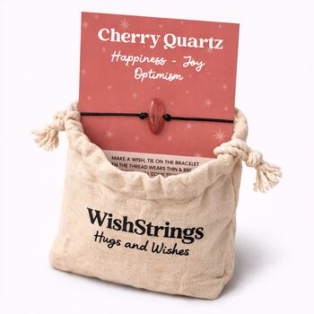 Cherry Quartz Wish Bracelet Joy Gift, 2 of 3