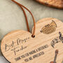 Best Music Teacher Personalised Oak Heart Token, thumbnail 2 of 2