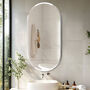 Long Oval Flat Wall Mirror, thumbnail 5 of 12