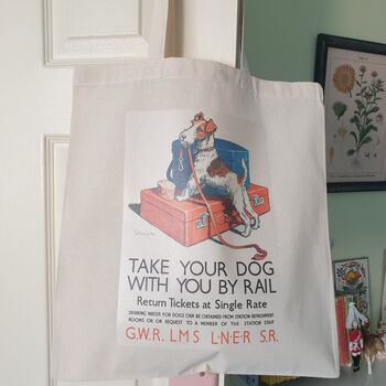 Fox Terrier Cotton Tote Bag Dog Lovers Gift, 6 of 6