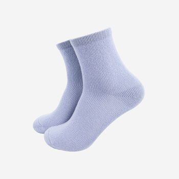 Pure Cashmere Luxury Ankle Socks Ethically Sourced Light Blue, 5 of 5