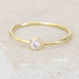 Gold Bezel Diamond Engagement Ring, thumbnail 1 of 2