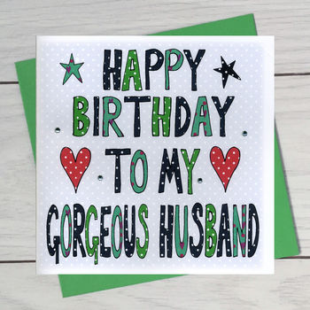 Personalised Husband Birthday Book Card By Claire Sowden Design
