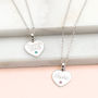 Personalised Sterling Silver Birthstone Heart Necklace, thumbnail 1 of 7