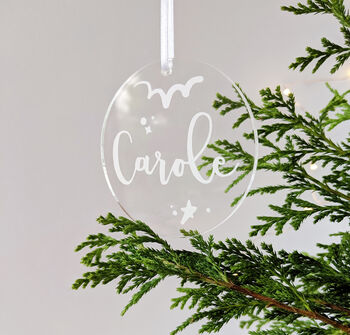 Personalised Modern Bauble Tree Decoration, 2 of 3