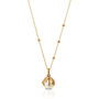 The Pearl And The Dragon Ivory Pearl Necklace In Gold, thumbnail 1 of 2
