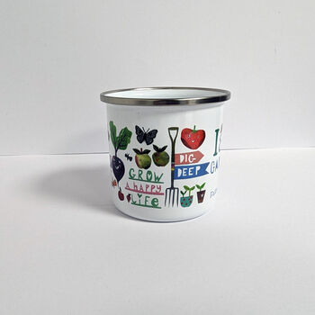 Personalised Enamel Gardening Mug, 2 of 4