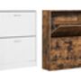 Slim Shoe Cabinet With Flip Doors For Narrow Entrances, thumbnail 10 of 10