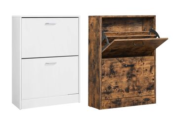 Slim Shoe Cabinet With Flip Doors For Narrow Entrances, 10 of 10