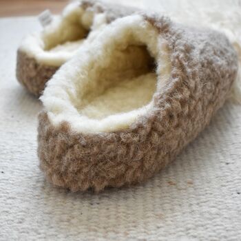 Oslo Merino Wool Slippers Oak Brown, 4 of 4