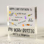 Personalised Work Bestie Birthday Acrylic Block, thumbnail 1 of 2