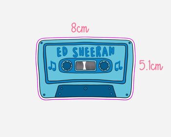 Ed Sheeran Inspired Cassette Tape Sticker, 2 of 2