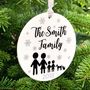 Stick Family Christmas Tree Decoration Bauble, thumbnail 3 of 7
