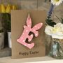 Personalised Easter Bunny Letter Wooden Keepsake Card, thumbnail 1 of 9