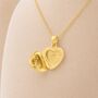 Personalised Gold Plated Sterling Silver North Star Heart Photo Locket Necklace, thumbnail 5 of 8