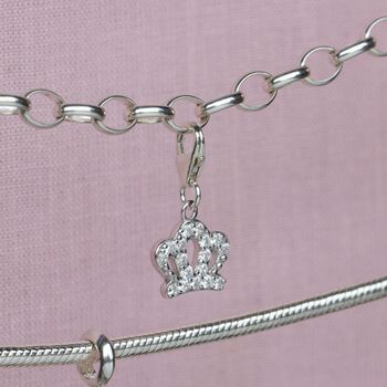 Sterling Silver Crown Charm, 4 of 7