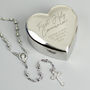 Personalised First Holy Communion Heart Trinket Box And Rosary Beads Set, thumbnail 2 of 6