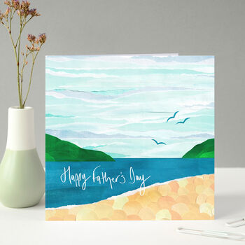 Coastal Beach Father's Day Card, 8 of 8
