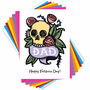 Skull And Roses Fathers Day Card, thumbnail 5 of 5