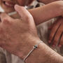 Mens Personalised Mini Spinning Disc Bracelet, thumbnail 2 of 9