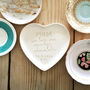 Engraved Pottery Message Heart Plate, thumbnail 1 of 4