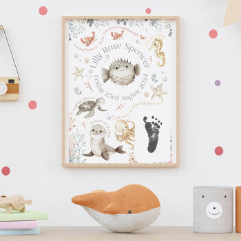 Personalised New Baby Keepsake Print With Inkless Cards Or Digital Download, 3 of 5