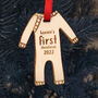 Personalised Baby First Christmas Tree Decoration, thumbnail 2 of 4