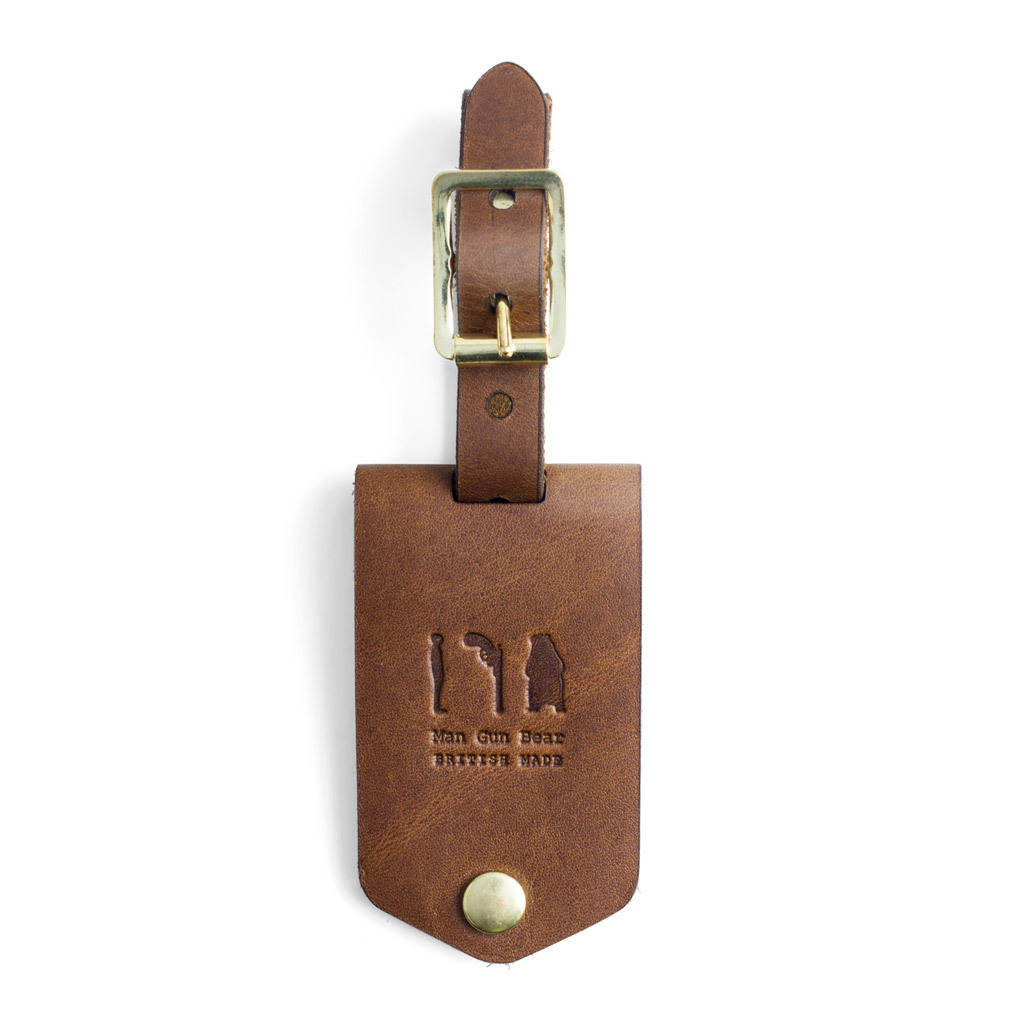 Leather Luggage Tag With Personalised Insert By Man & Bear ...