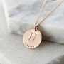 Personalised Initial Birth Disc Necklace, thumbnail 4 of 6