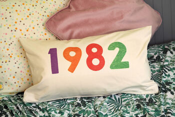 Personalised Birthday Year Cushion, 2 of 7