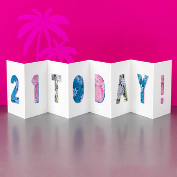 30th Birthday Tropical Fold Out Card, 4 of 11