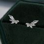 Cz Cluster Marquise Stud Earrings In Sterling Silver, thumbnail 6 of 12