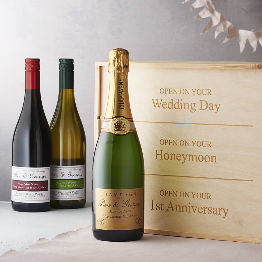 Personalised Wedding Wine Box By Intervino