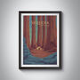 Congaree National Park USA Travel Poster Art Print, thumbnail 1 of 8