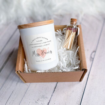 Personalised Teacher Farewell Candle Gift, 6 of 10