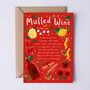 Festive Christmas Card, Mulled Wine Recipe Card, thumbnail 2 of 3