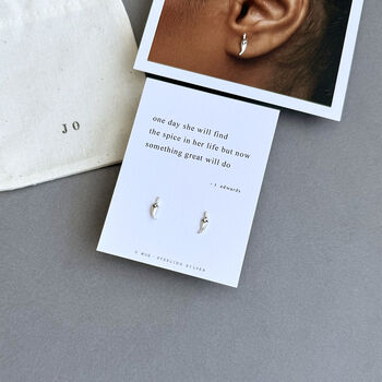 Something Great Silver Chilli Earrings With Original Haiku Poem, 2 of 10