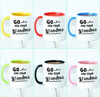 Go Ask Your Grandma And Go Ask Your Grandad Mug Set, 7 of 8